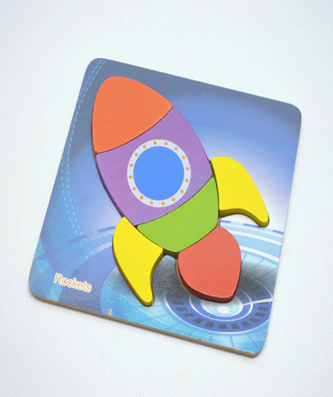 ( Children's puzzle in the shape of ( Rocket ( Children's puzzle in the shape of ( Rocket