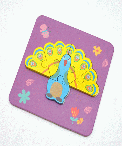 ( Children's puzzle in the shape of ( Peacock ( Children's puzzle in the shape of ( Peacock