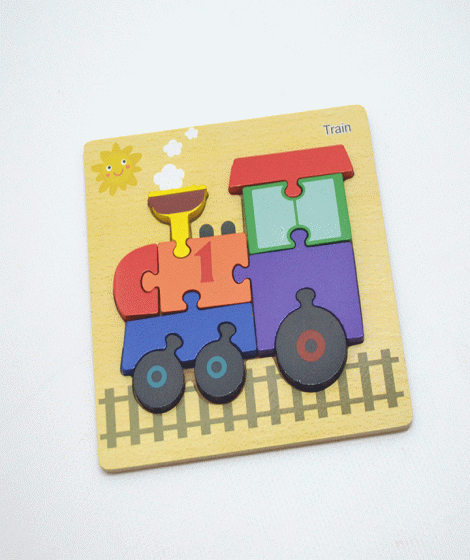 ( Children's puzzle in the shape of ( Train ( Children's puzzle in the shape of ( Train