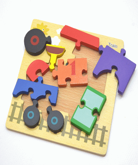 ( Children's puzzle in the shape of ( Train ( Children's puzzle in the shape of ( Train
