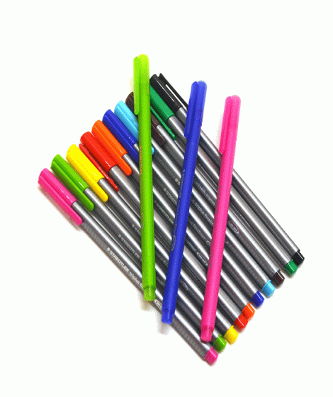 Bucket of feather pens Bucket of feather pens