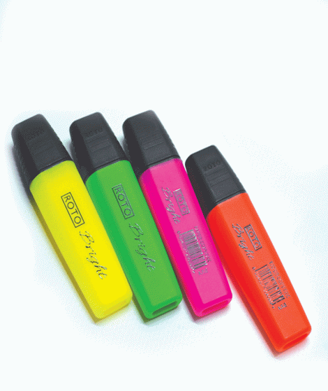 Set of 4 color highlighters pens Set of 4 color highlighters pens