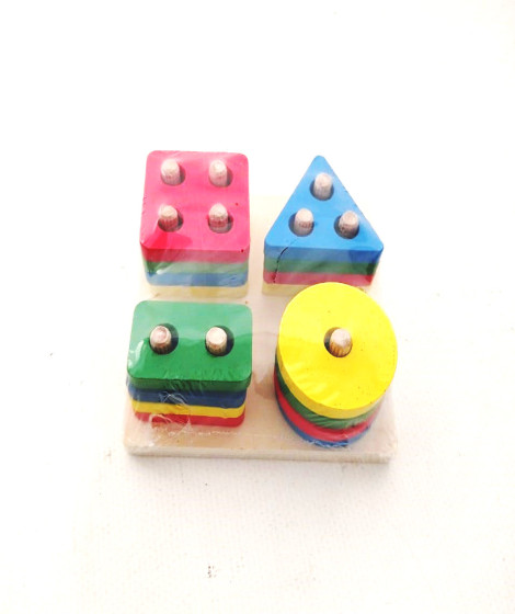Wooden Puzzle of Geometric Shapes Wooden Puzzle of Geometric Shapes